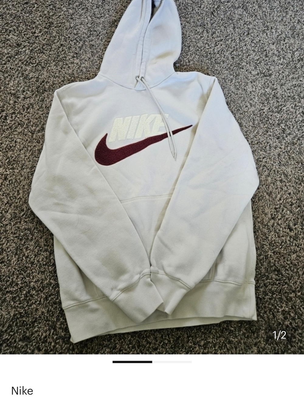 Nike Light Pink Pullover Hoodie with Black Logo Tag